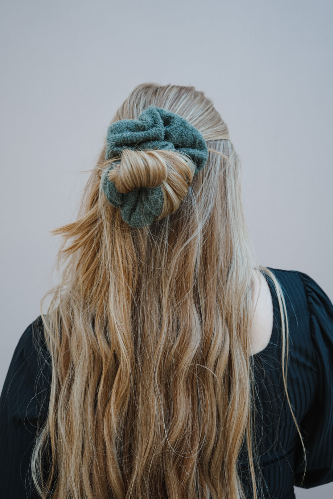 the olive teddy oversized scrunchie