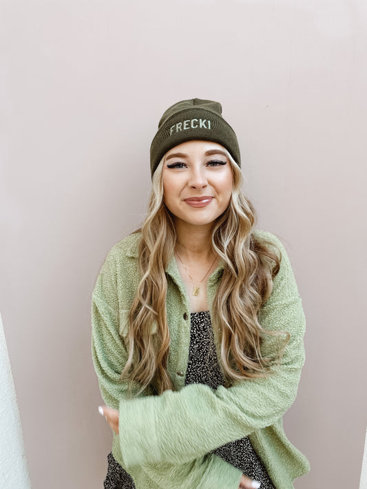 the Frecki beanie in green